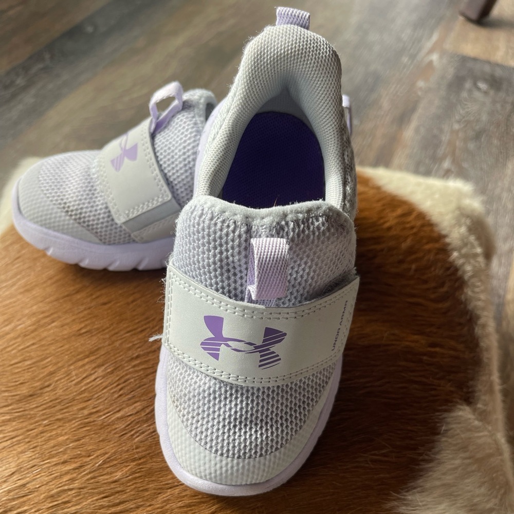 Under Armour Kids' Sneakers in Gray and Lavender